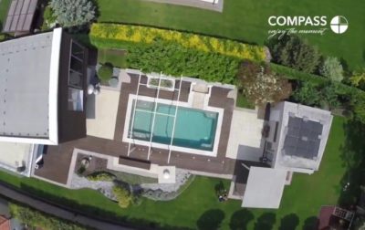 VIDEO: Drone flight above Compass ceramic pool